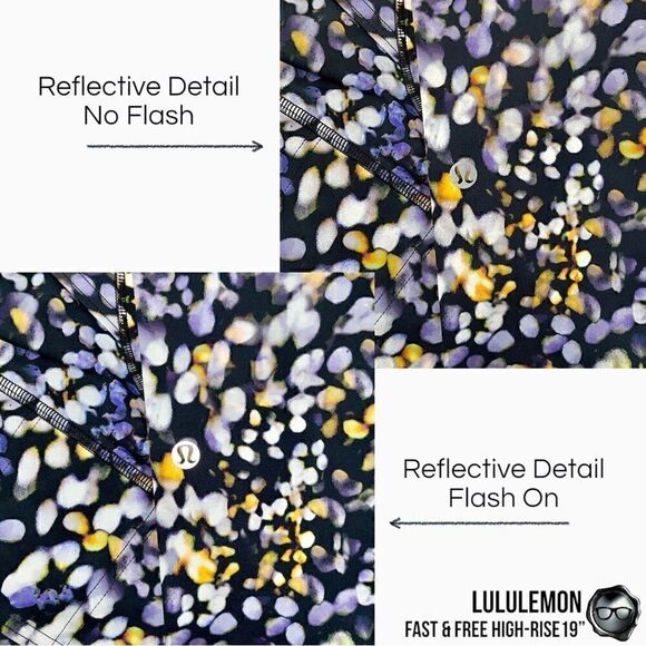 LULULEMON FAST & FREE HIGH-RISE 19” IN METROPOLIS GLOW WOMEN’S SIZE 2 LEGGINGS - Picture 13 of 16